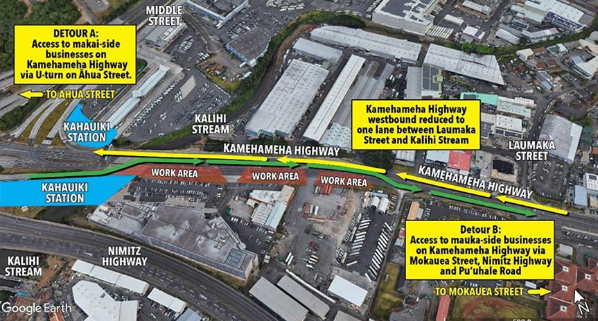 Middle Street to Laumaka Street