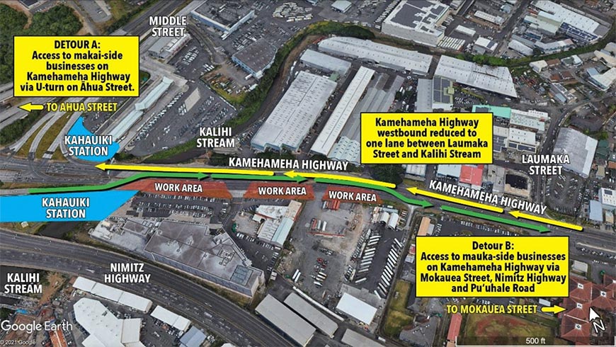 Middle Street to Laumaka Street