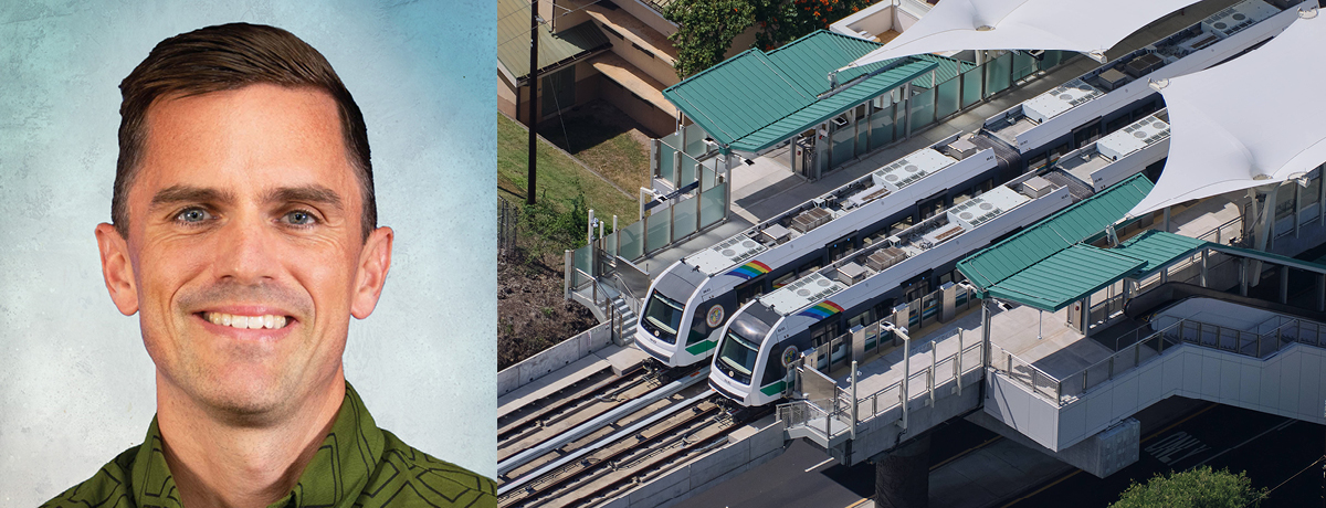 Left photo: HART new COO Michael O&lsquo;Keefe. Right photo: Trains on station