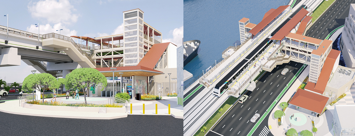 Hōlua (Chinatown) Station Street View and Aerial View Rendering