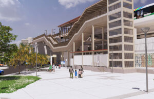 Street view of Iwilei Station rendering