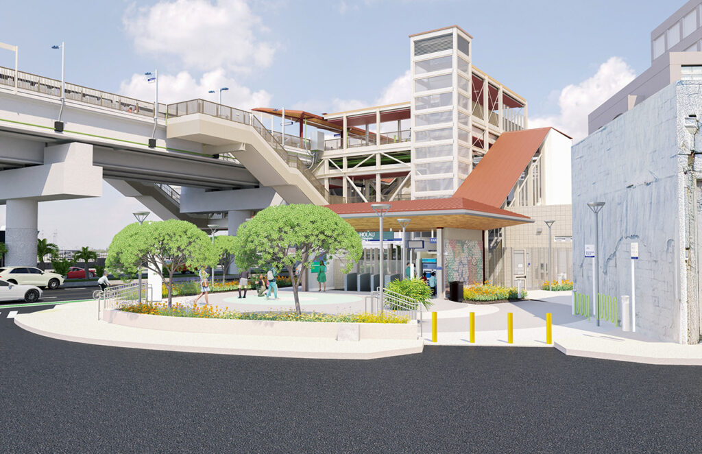Rendering image of Chinatown Station - Entry area