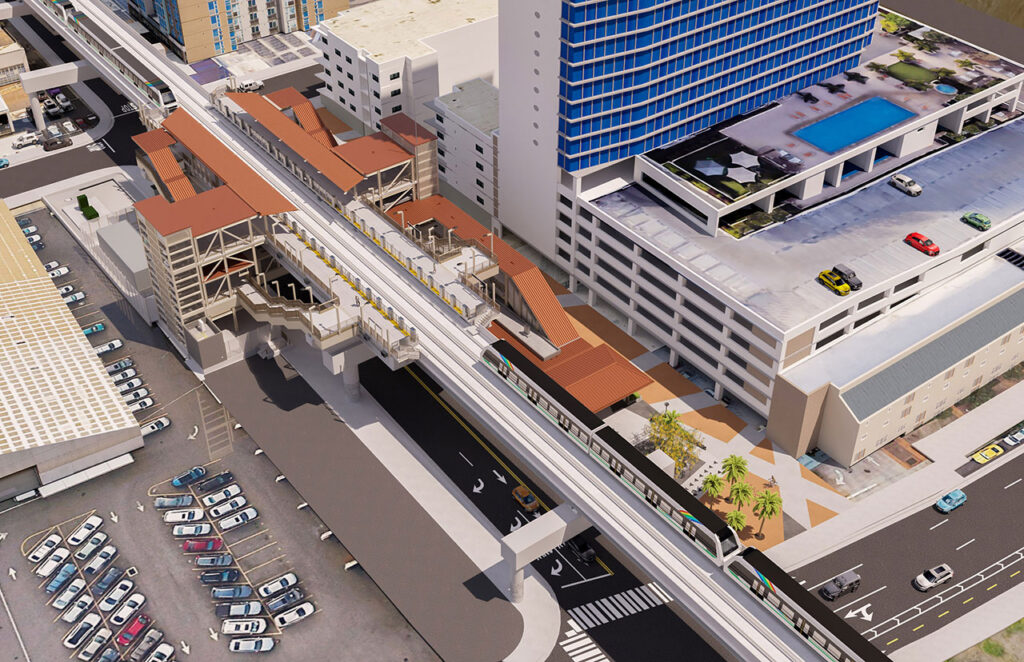 Kaakaukukui (Civic Center) Station Aerial View Rendering