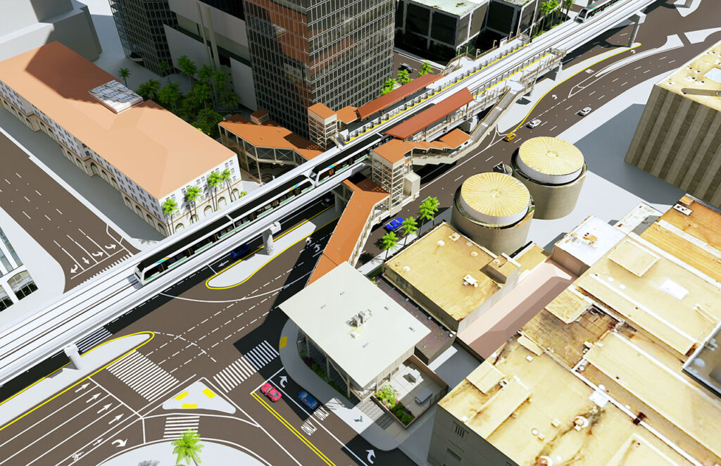Kuloloia (Downtown) Station Bird View rendering