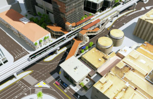 Kuloloia (Downtown) Station Bird View rendering